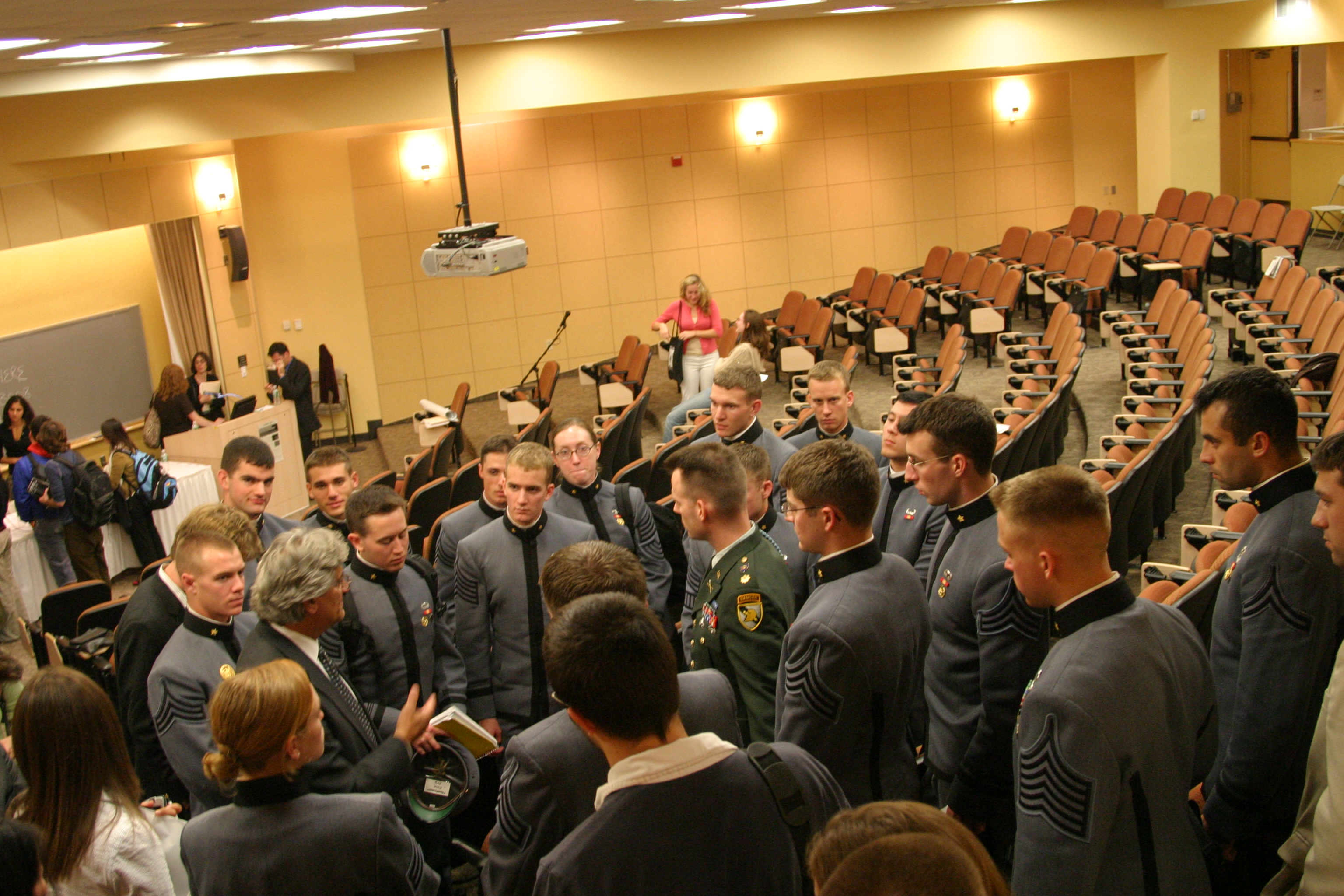 Cadets listen to speaker at conference