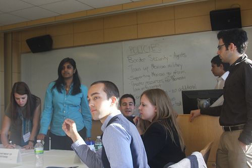 students present and listen