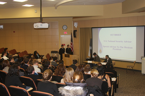 students listen to lecture